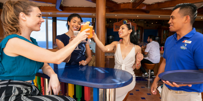 carnival cruise blueiguana tequila bar crew staff