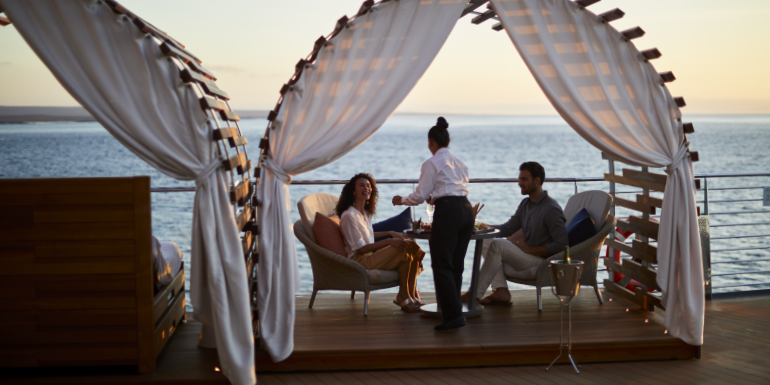 service crew celebrity cruises glamping dinner