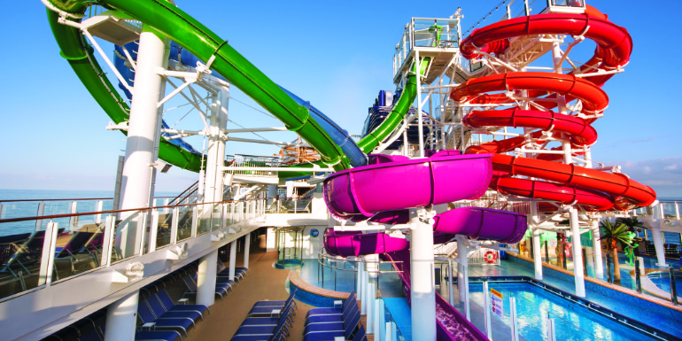 norwegian getaway cruise water park slide