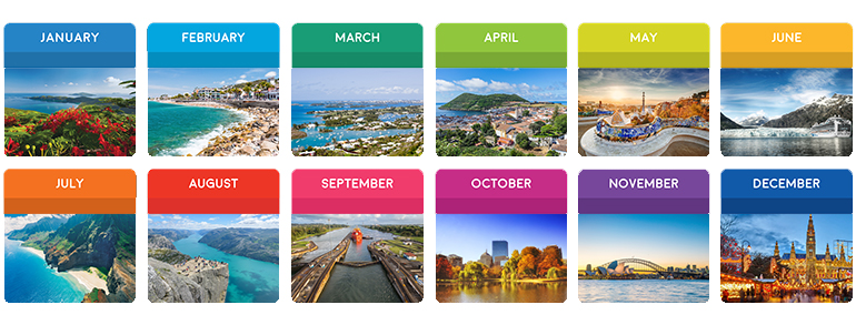 best cruise month year alaska caribbean europe