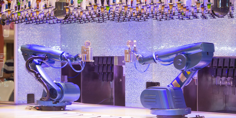 cruise ship innovations robot bartenders