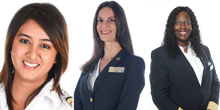 celebrity edge all female officer team women's day