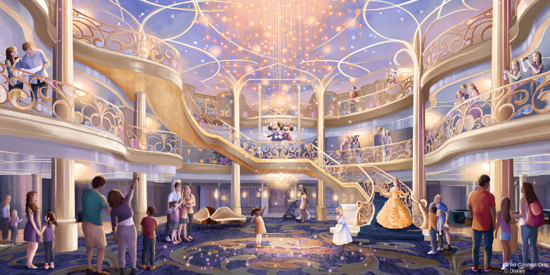 disney cruise line wish atrium rendering