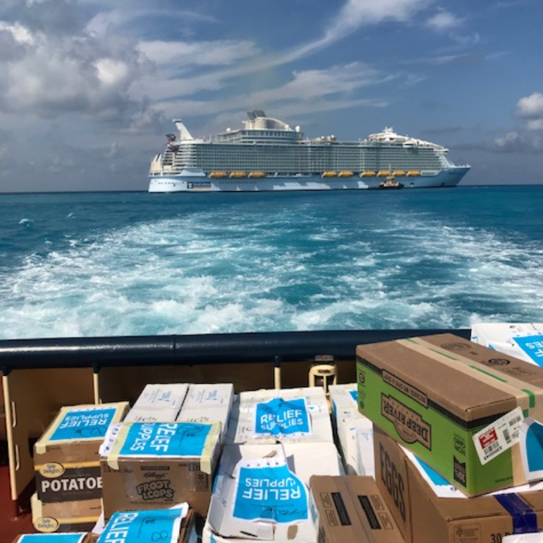 hurricane dorian relief royal caribbean supplies