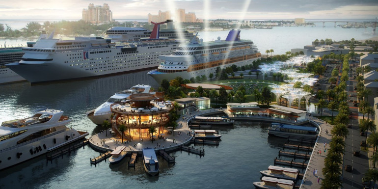nassau bahamas cruise port transformation rendering
