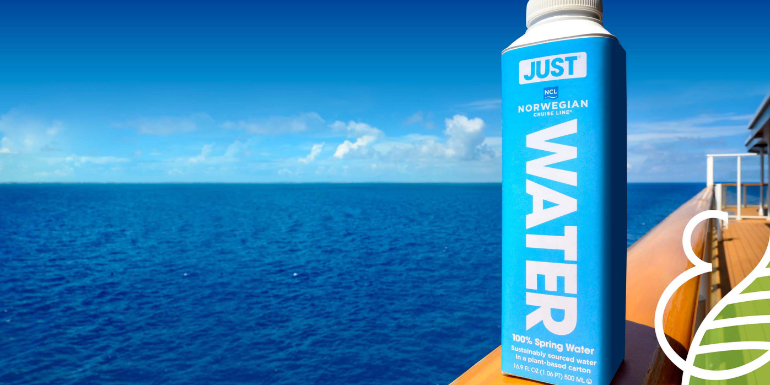 norwegian cruise single use plastic bottles eliminated